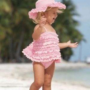 3 MONTHS Kate Mack (Dipped in Ruffles) 2 pc Tankini EUC